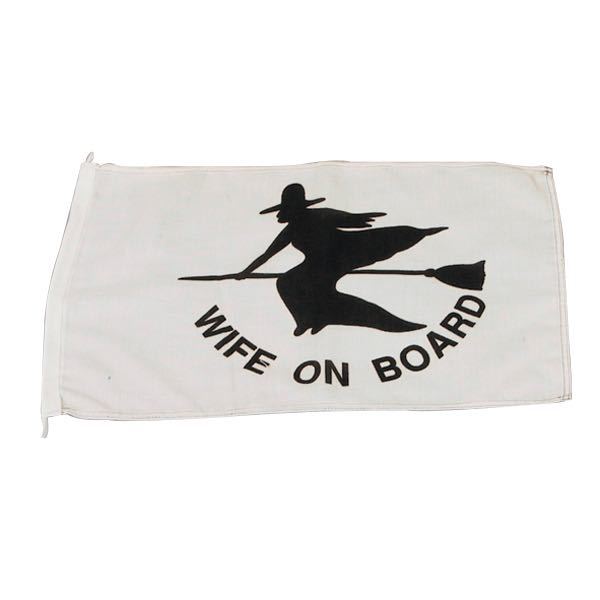 1852 Humør-flag Wife on board, 30x45cm