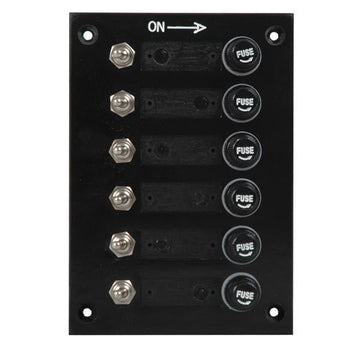 El-panel med 6 kontakter til 12V