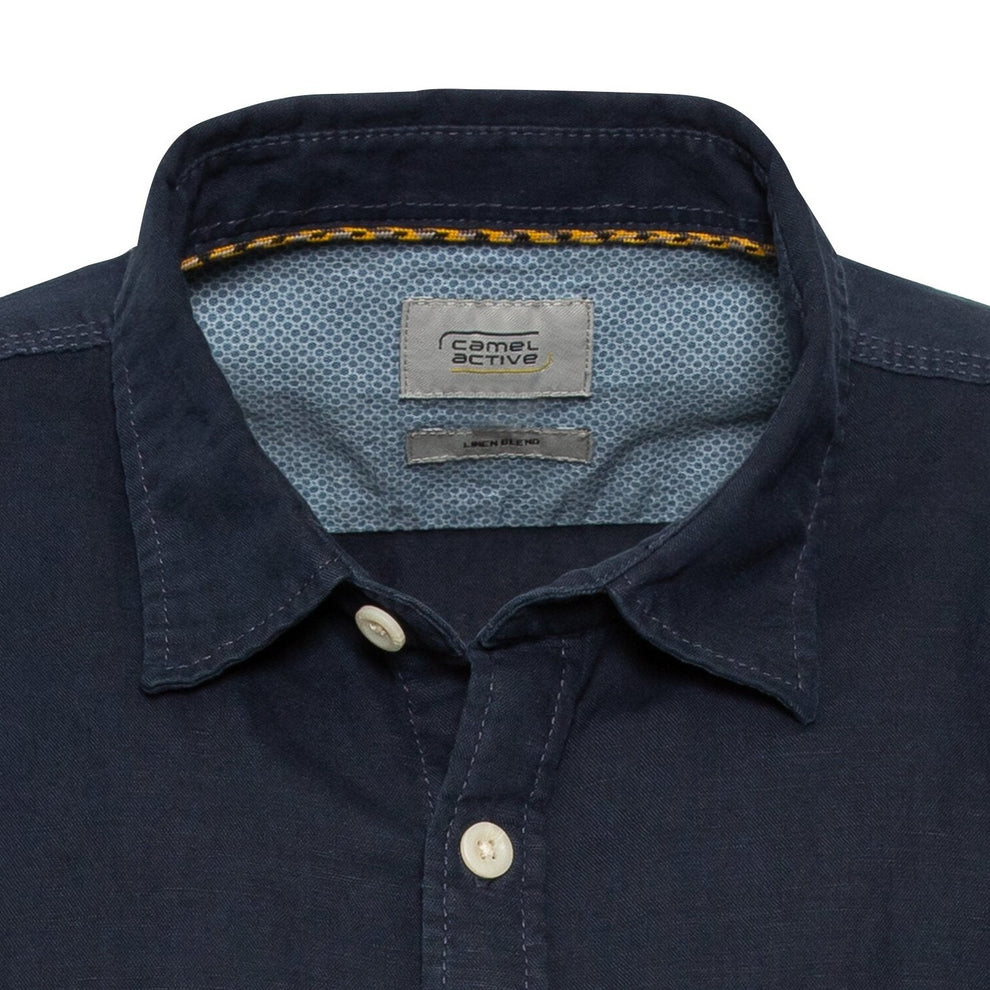 Camel Active M Kortærmet Skjorte Night Blue