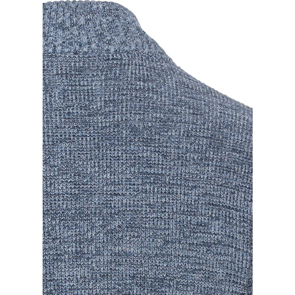 Camel Active M Knitted Trøje Kort Lynlås Denim Blue
