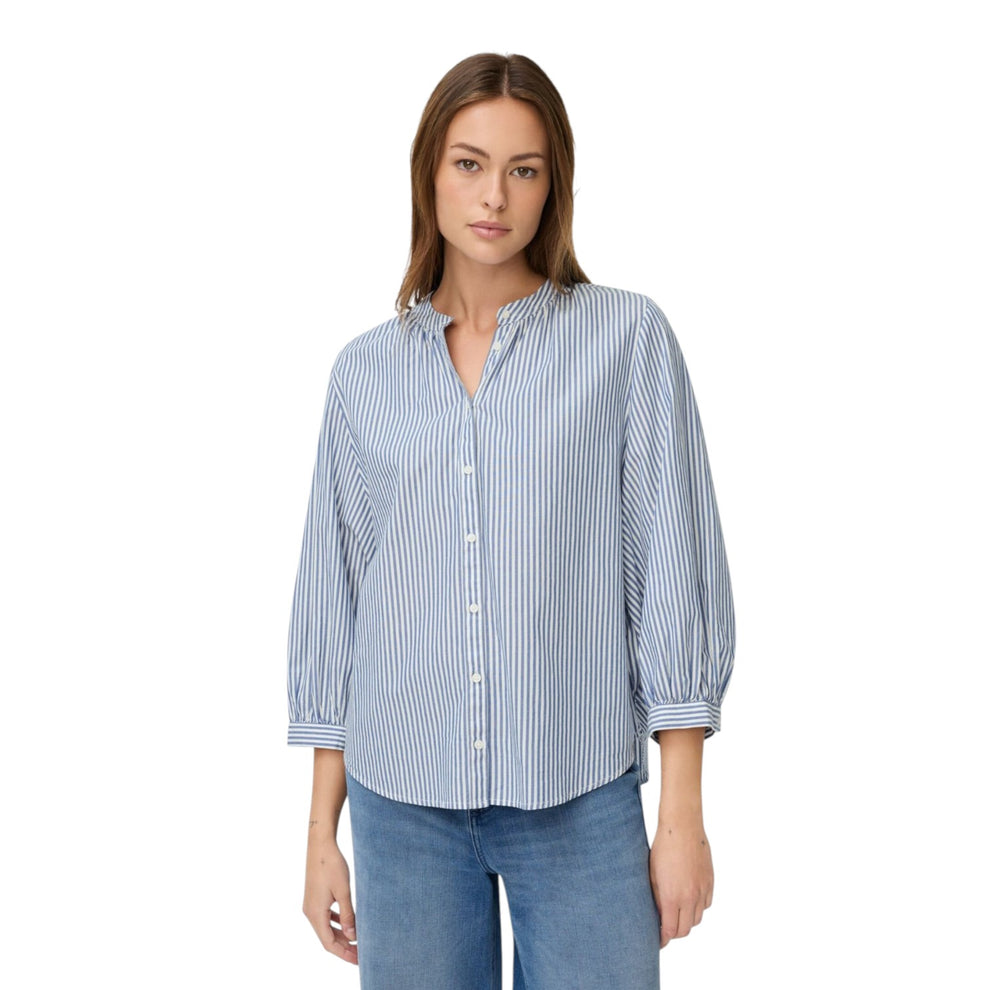 Camel Active W Skjortebluse Ink Blue Stribes