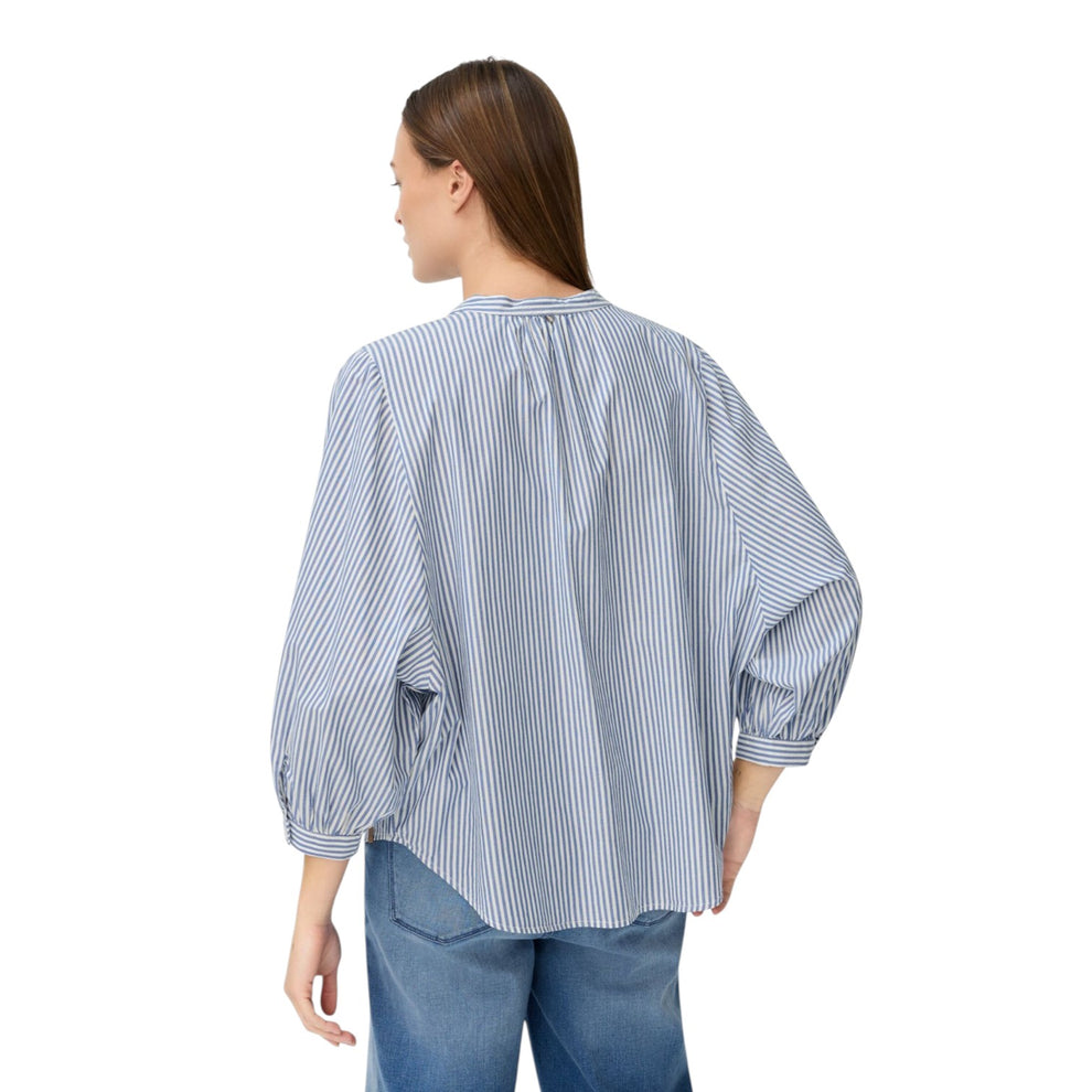 Camel Active W Skjortebluse Ink Blue Stribes