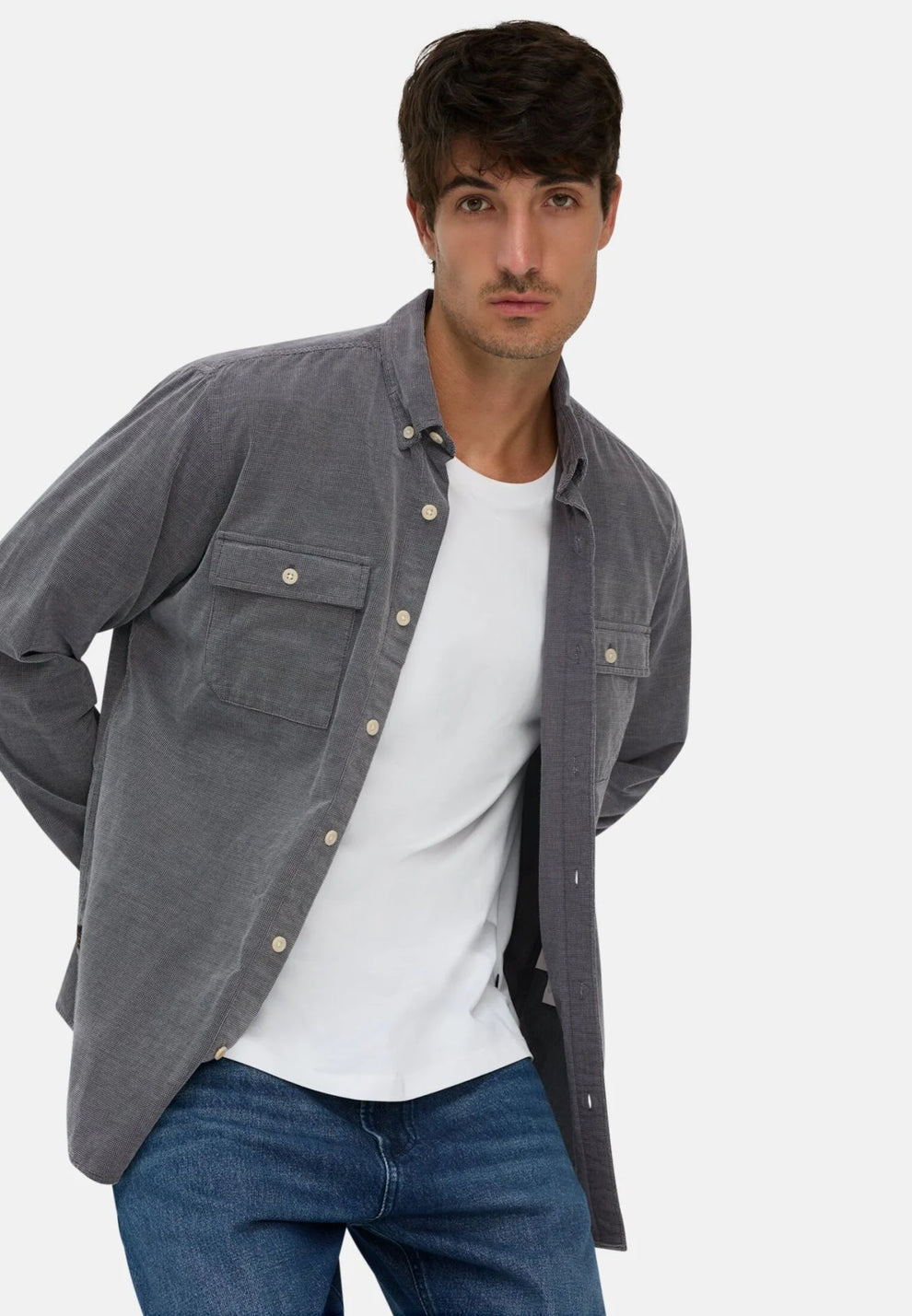 Camel Active M Longsleeve Shirt Tinted Blue