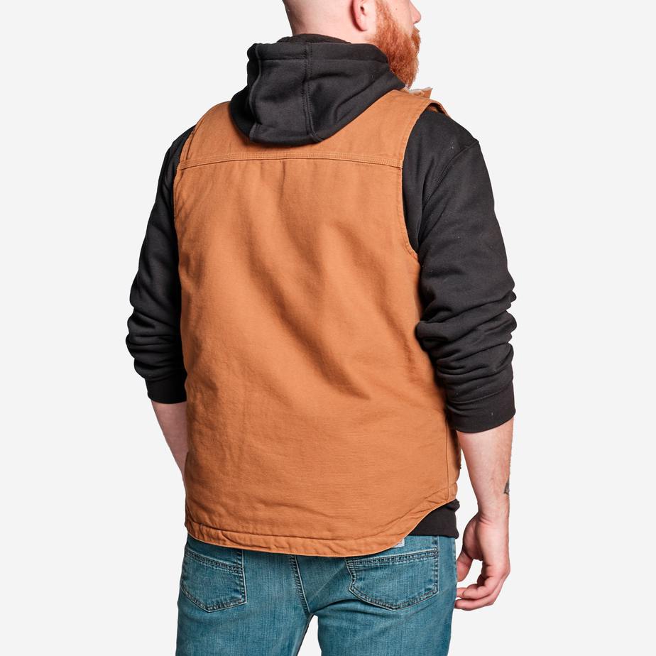 Carhartt A Washed Duck Sherpa-Lined Vest Brun