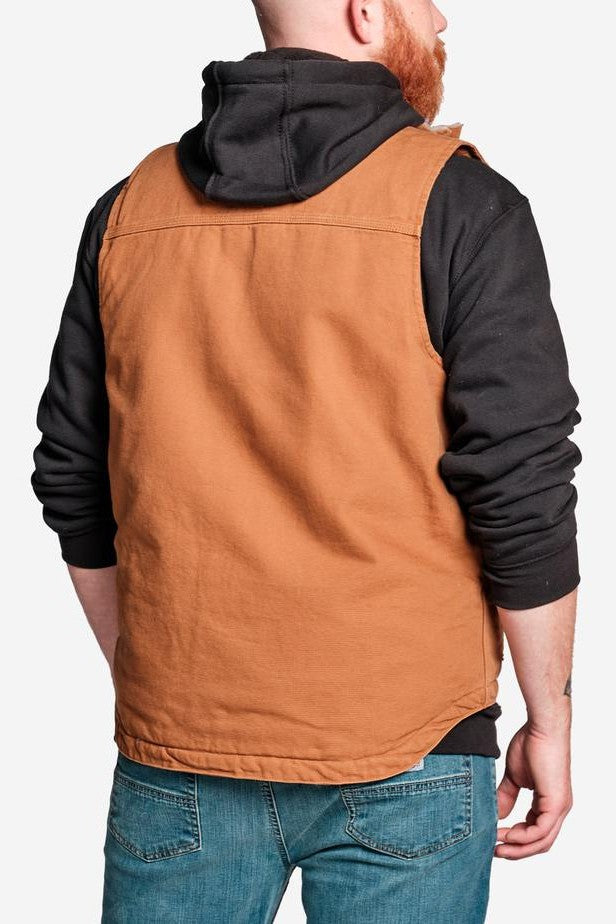 Carhartt A Washed Duck Sherpa-Lined Vest Brun