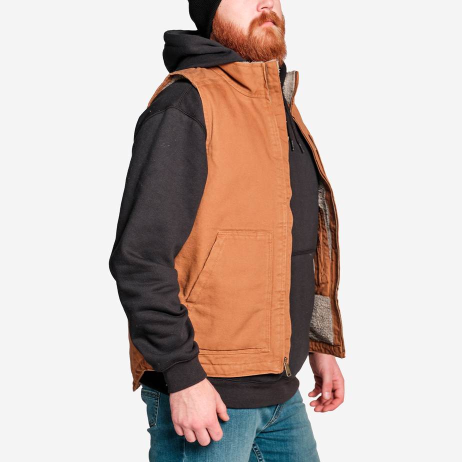 Carhartt A Washed Duck Sherpa-Lined Vest Brun