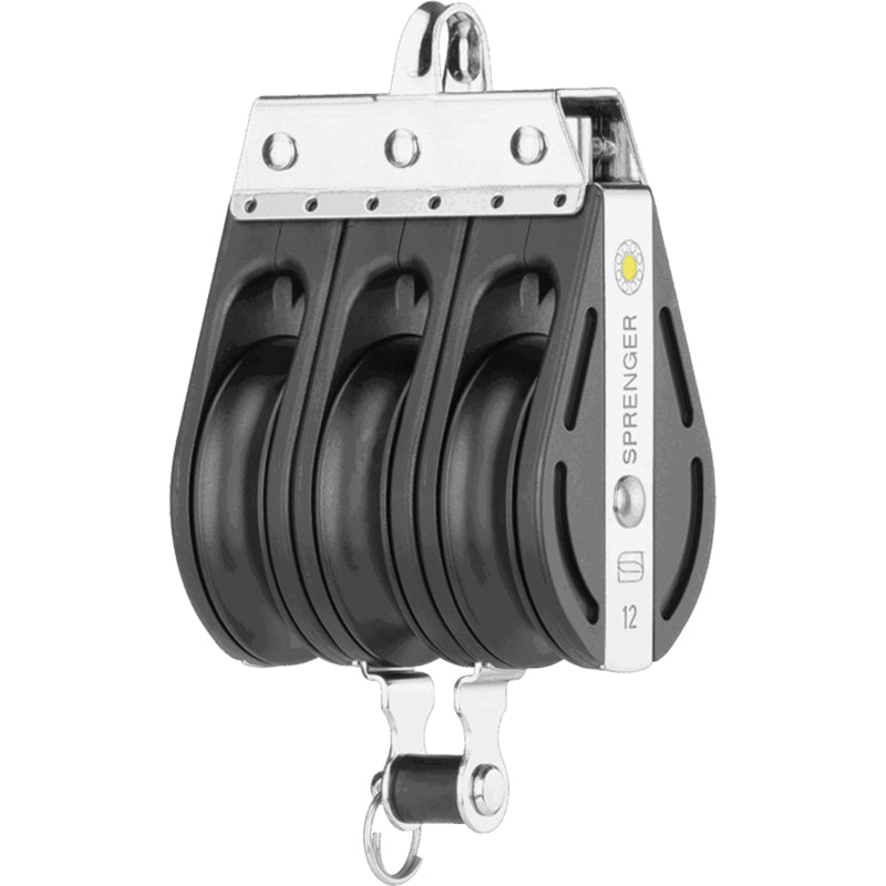 Blok fiber 3-sk. m/bøjle & hundsvot