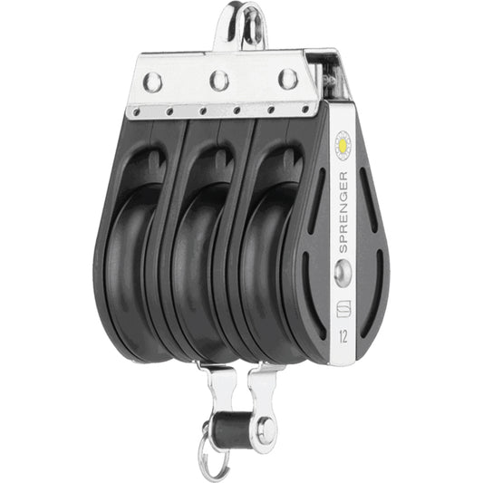 Blok fiber 3-sk. m/bøjle & hundsvot