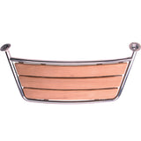 Badeplatform i rustfrit stål og teak