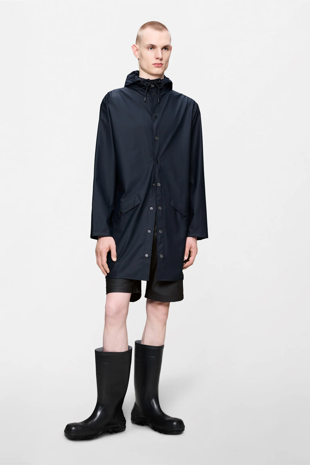 Rains U Lang Regnjakke W3 Navy