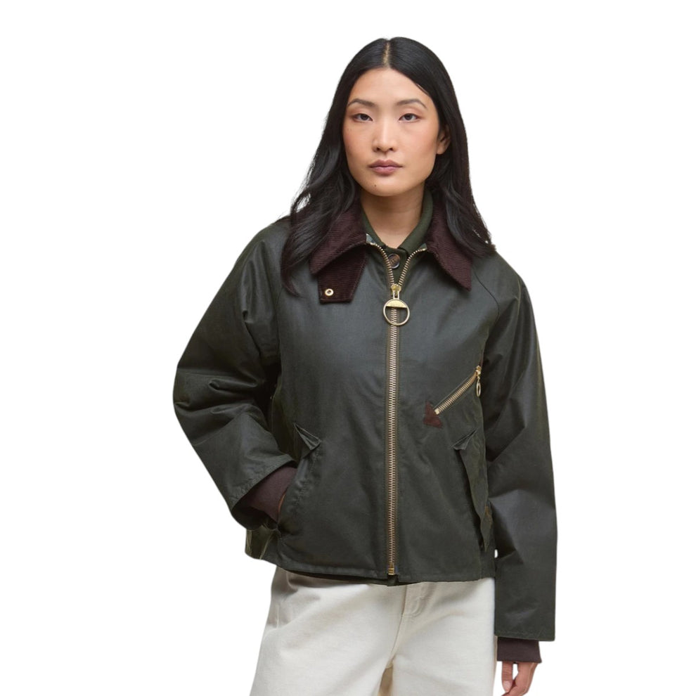 Barbour Arlene Wax Jacket Olive