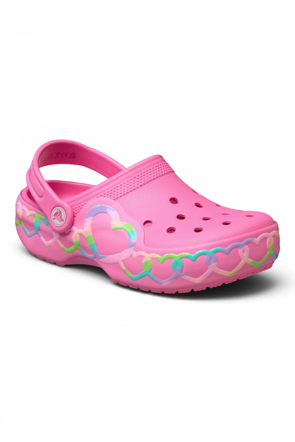 Crocs Junior Classic Heart Lights Clog K Pink Lemonade