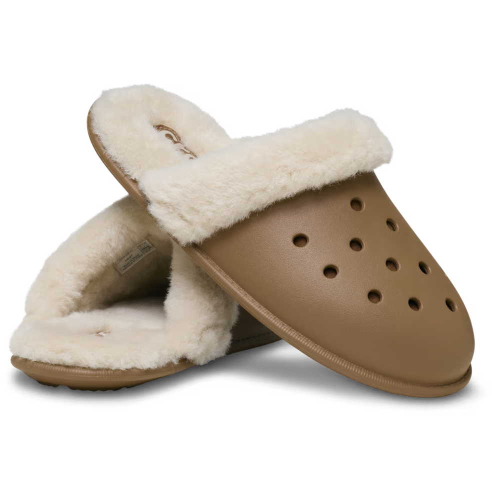 Crocs U Classic Fuzz Scuff Sepia