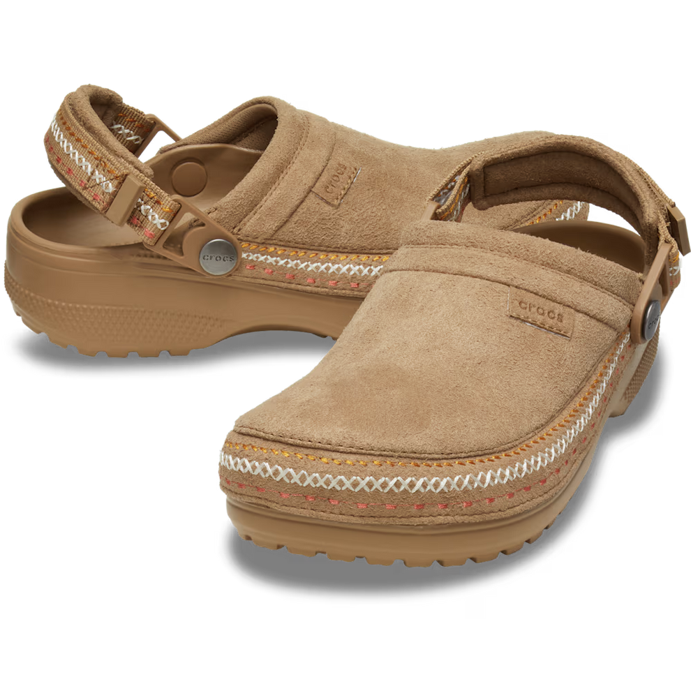 Crocs U Crafted Vegan Suede Stitch Clog Sepia