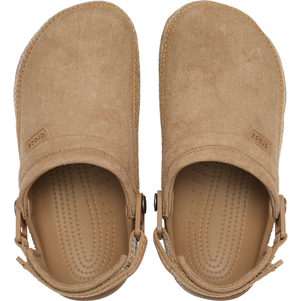 Crocs U Crafted Vegan Suede Stitch Clog Sepia