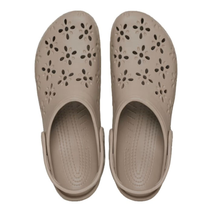 Crocs Floral Cut Out Clog Taupe