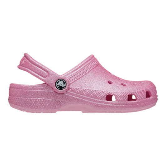 Crocs Classic Glitter Clog Junior Pink Tweed Glitter