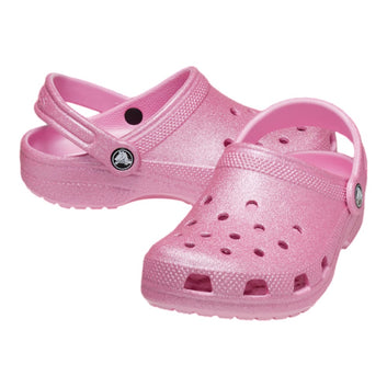Crocs Classic Glitter Clog Junior Pink Tweed Glitter