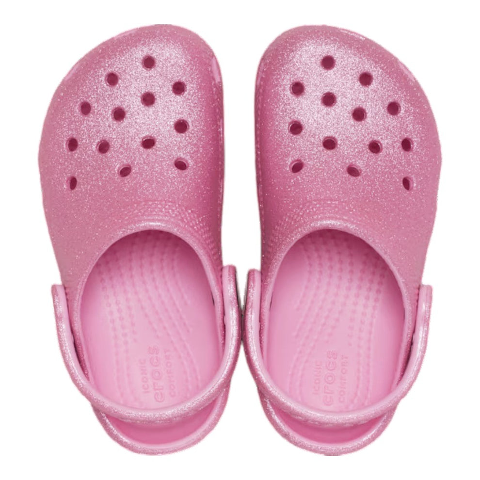 Crocs Classic Glitter Clog Børnesko Pink Tweed Glitter