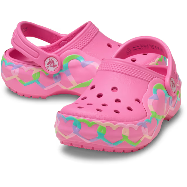 Crocs Børnesko Classic Heart Lights Clog T Pink Lemonade