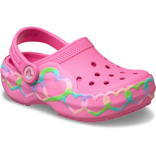 Crocs Børnesko Classic Heart Lights Clog T Pink Lemonade