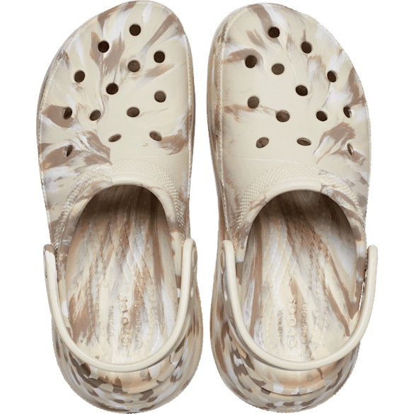 Crocs W Classic Crush Marbled Sko Bone