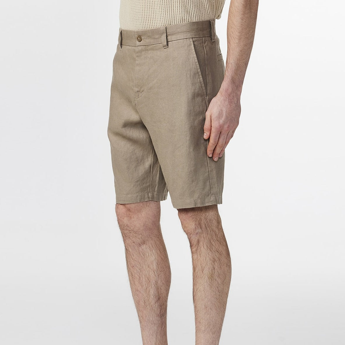 NN07 M Crown Hør Shorts 1454 Greige