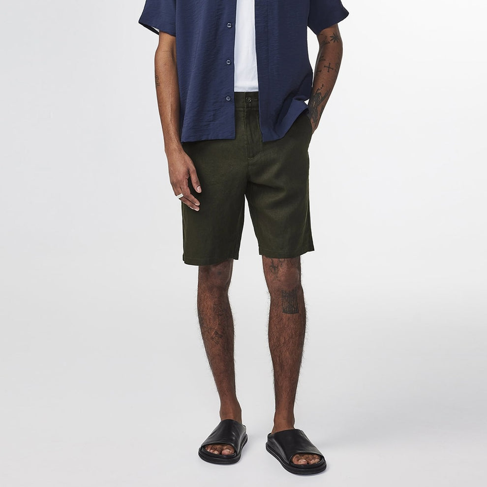 NN07 M Crown Hør Shorts 1454 Rosin