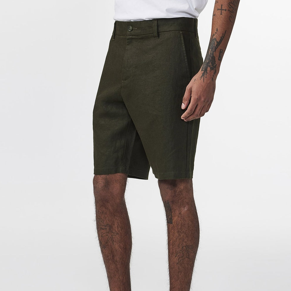 NN07 M Crown Hør Shorts 1454 Rosin
