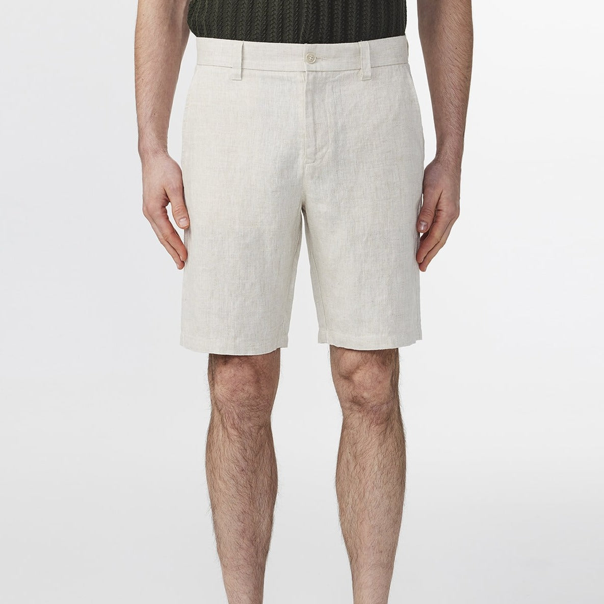 NN07 M Crown Hør Shorts 1454 Oat