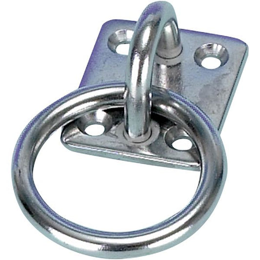 Monteringsplade med øje/ring Rustfri