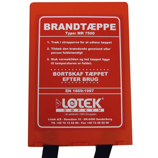 Lotek brandtæppe i box EN1869, 120x180cm