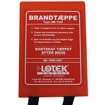 Lotek brandtæppe i box EN1869, 120x180cm