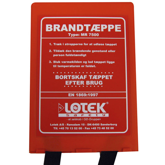 Lotek brandtæppe i box EN1869, 120x180cm