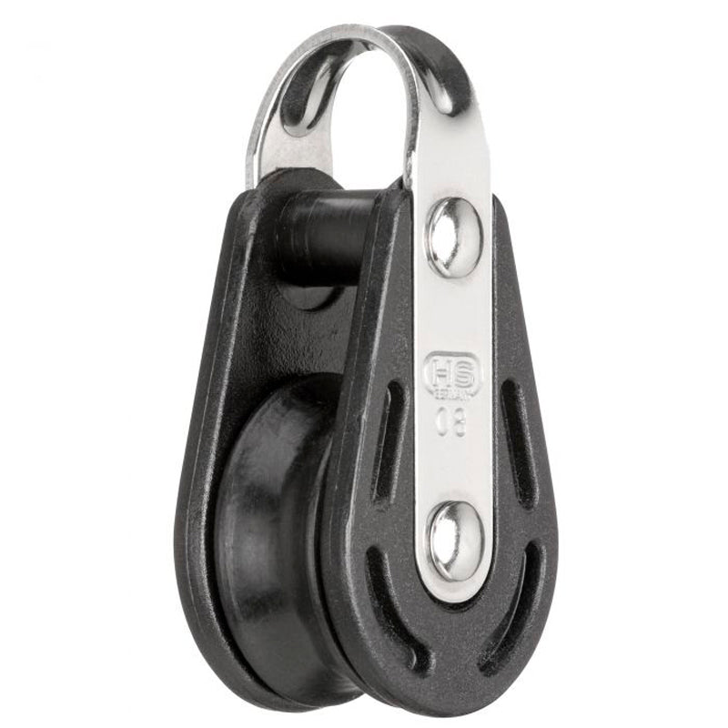 Blok fiber 1-sk. m/fast bøjle