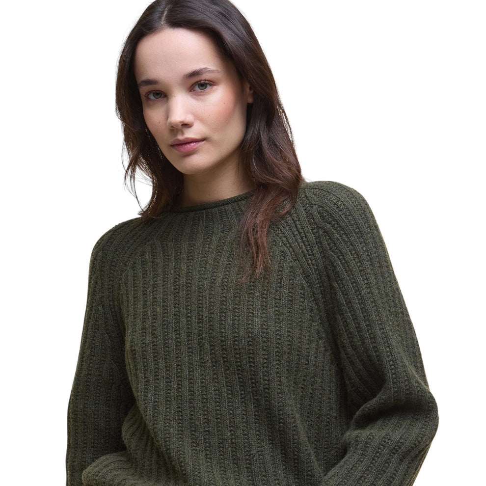 Barbour W Bamburgh Knitted Jumper Olive