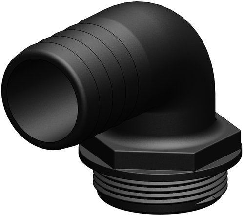 Trudesign Aquavalve slangestuds hvid 90° 1 1/2" 38mm