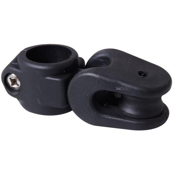 Scepterblok med svirvel sort PVC, Ø25 mm