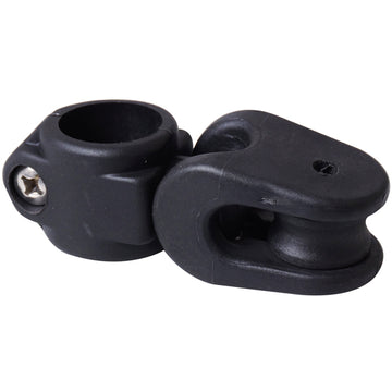 Scepterblok med svirvel sort PVC, Ø25 mm
