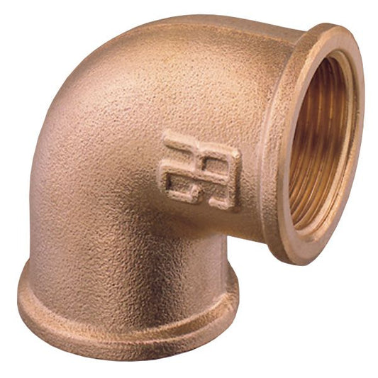 Guidi bøjning 90° indv./indv. gevind, bronze