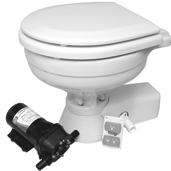 Jabsco "quiet flush" compact el-toilet 24V saltvand