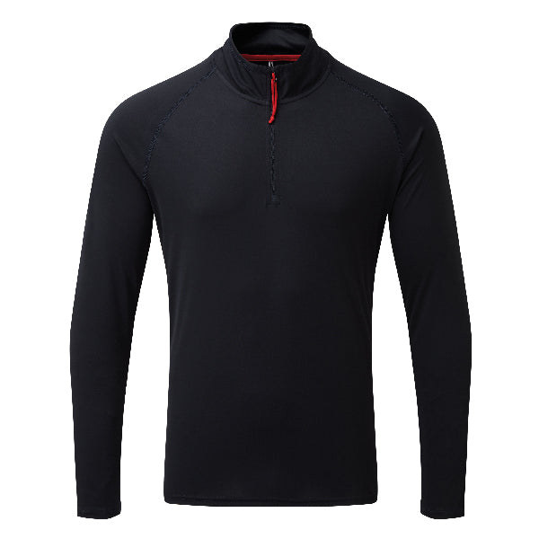 Gill UV009 Langærmet zip T-shirt men's UV50+ navy