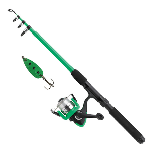 Kinetic lille Viking fiskestang, go fishing combo, grøn