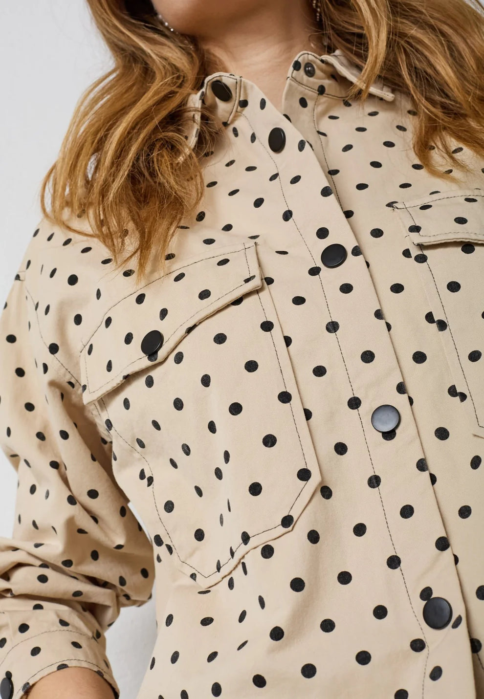Co´Couture Diddicc Dot Shirt Bone