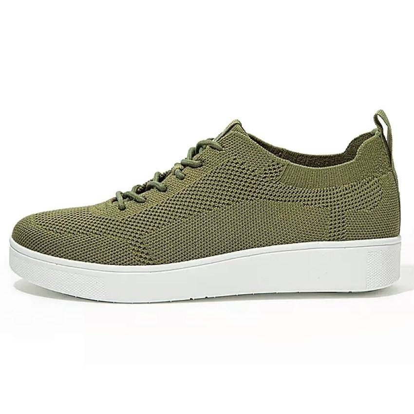 Fitflop W Rally Tonal Knit Sneaker Olive