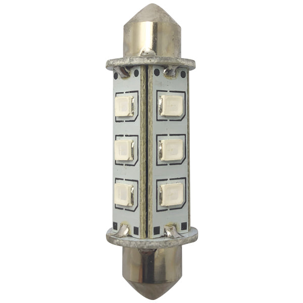 1852 LED lantern pinolpære 42mm 10-36Vdc grøn, 2 stk