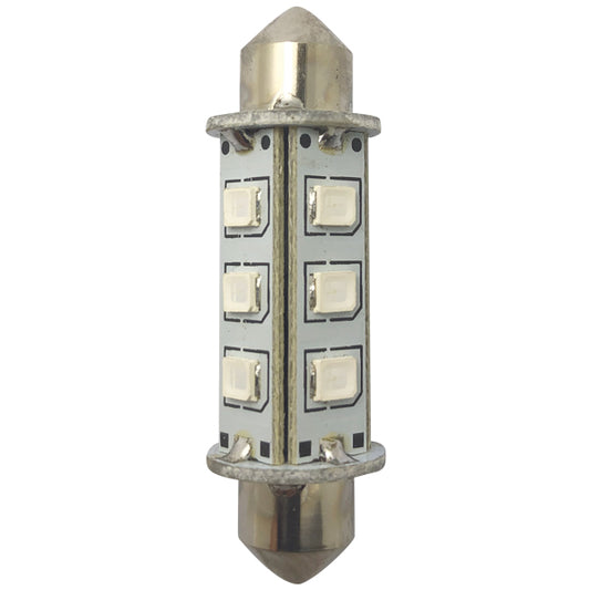 1852 LED lantern pinolpære 42mm 10-36Vdc grøn, 2 stk