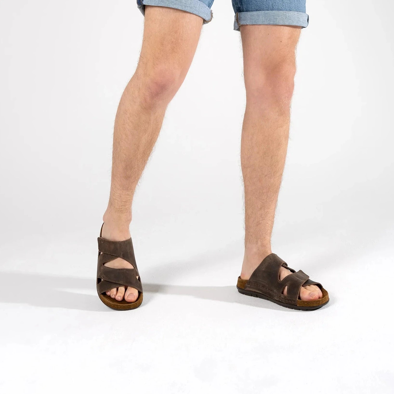 Rohde M Læder Sandal med Velcroremme Mocca
