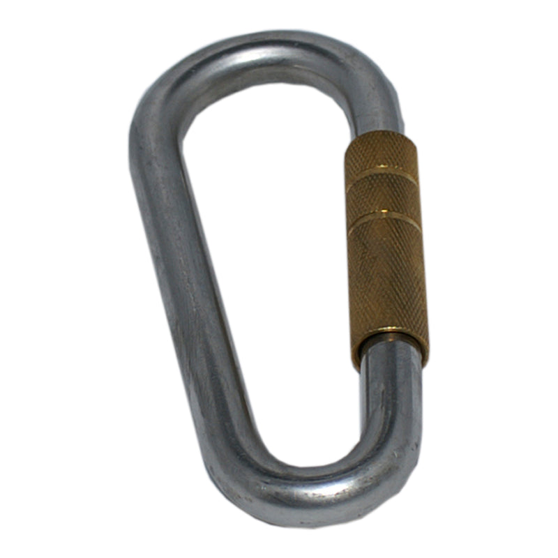 Karabinhage rustfri m/messing-glider