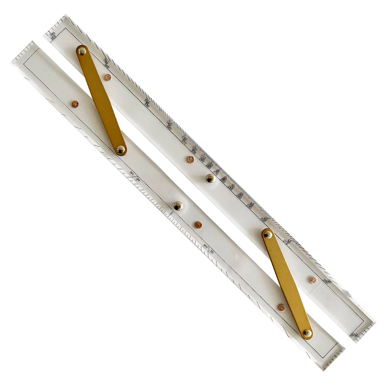 Parallellineal med aluminiumsbeslag